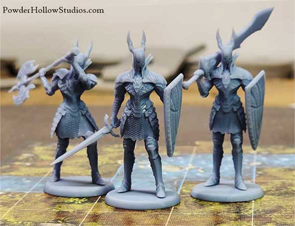 Skull Dice - White Resin with Black Skull Design