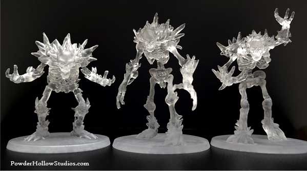 Skull Dice - White Resin with Black Skull Design