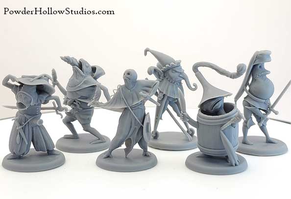 Skull Dice - White Resin with Black Skull Design